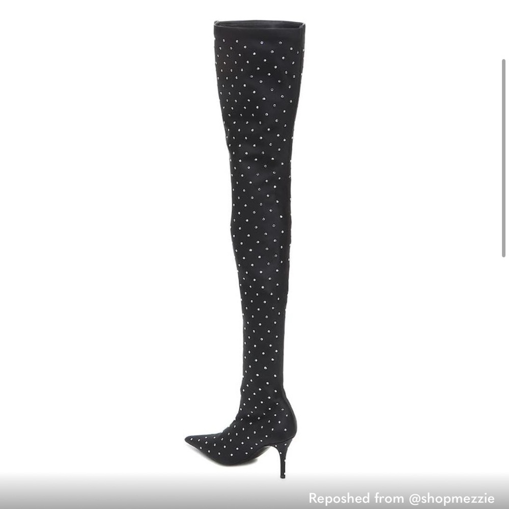 Balenciaga Crystal “Knife” Thigh High Boots - Picture 7 of 8
